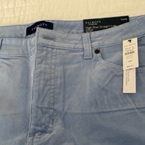 NEW Talbots Flawless High-Waisted Straight Leg (Curvy) Corduroys